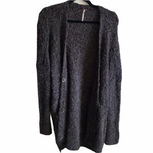 Free People Dark Grey Oversized Cardigan size XS
